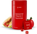 Liposomal Vitamin C Gummies for Adults - 500mg per Serving - 60 Gummies, High Absorption Vegan Low Sugar Vitamin C Gummy, Antioxidant, Energy, and Collagen Booster - Strawberry Guava Flavor