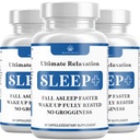 Avslappning Sleep Aid, Natural Non-Habit Forming, Sleep Supplement Utvecklat för att stödja för längre och bättre sömn, kamomill, magnesium, Melatonin, Ashwagandha, GABA, drogfri (180 greve)