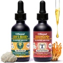 Life Cykel Cordyceps +Lion's Mane Extract Performance Pack - Organic Mushroom Supplement for Energy, Focus & Mental Clarity - USA Made, Pure & Potent Mushroom Liquid Drops for Adults
