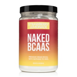 NAKED Strawberry Lemonade BCAAs Amino Acids Powder, 100% Pure 2:1:1 Formel, Vegan Branched Chain Amino syror, Instantized All Natural BCAA Powder Supplement - 501 Grams, 34 portioner