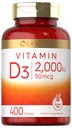 Carlyle Vitamin D3 2000IU Softgels | 400 Count | Non-GMO, Gluten Free Formula | 50 mcg | Vitamin D Supplement