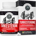 78,000mg Testosterone Supplement for Men, Max Purity 95% Turkesterone, Testosterone Booster for More Energy, Strength, Stamina, Endurance, Performance, Muscle Growth & Recovery - 60 Days Supply(120ct)