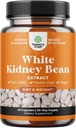 White Kidney Bean Extract Carb Blocker - White Kidney Beans Supplement för Metabolism Boost & Ease Calories från Starchy Food - Carb Control Supplements - 60 kapslar