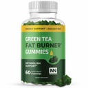 Green Tea Fat Burner Gummies för viktminskning | Metabolism Boost & Appetite Suppressant med Green Coffee Bean och Garcinia Cambogia | Pills to Burn Belly Fat for Women & Men av Nobi Nutrition