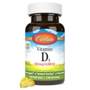 Carlson - Vitamin D3, 4000 IE (100 mcg), vitamin D Supplements, Bone & Immune Health, Cholecalciferol Supplement, Gluten Free Vitamin D Capsules, 120 Softgels