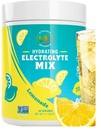 Elektrolytpulver - Zero Sugar Lemon Hydration Mix | 90 portioner | Keto, Vegan, Gluten-Free | Naturliga elektrolyter för muskelåterhämtning, energi och immunstöd | Electrolyte Drink för kvinnor