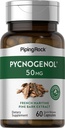 Piping Rock Pycnogenol Supplement | 50 mg | 60 kapslar | French Maritime Pine Bark Extract | Pinus Pinaster för män och kvinnor | Non-GMO, Gluten Free