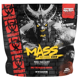 Mutant Mass Extreme Gainer - Whey Protein Powder - Bygg muskelstorlek och styrka - Hög Density Clean Calories (Triple Chocolate, 6 lbs)