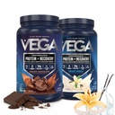 Vega Protein + Recovery, Chocolate & Vanilla Variety – 30g Vegan Protein, Dairy & Gluten Free, Probiotics, NSF Certified, Chocolate 1.8 lbs (19 Servings) & Vanilla 1.8 lbs (20 Servings)