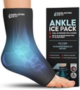 Ankle Ice Pack Wrap för Swelling, Återanvändbar Foot Ice Pack Wrap - Cold Compression Therapy for Pain Relief, Plantar Fasciitis, Sprained Ankles, Achilles Tendonitis Relief
