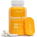 LongLifeNutri Vitamin K2 MK-7 100mcg - Näringsstöd för ben och cirkulation, 120 vegetariska kapslar, 4-månaders leverans, Lab Testad, Made in the USA, Non-GMO
