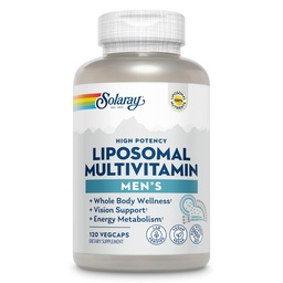 SOLARAY Liposomal Multivitamin för Män, Förbättrad Absorption Immune, Energy & Bone Support Supplement, Mens Daily Multi Vitamin, BCAAs, Vitamin D3, C, B12, Zink, Vegan, Soy Free, 60 Serv, 120 VegCaps
