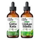 Wild & Organic Gotu Kola Tinkture 4 fl oz & Ginkgo Biloba Tincture 4 fl oz