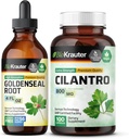 BIO KRAUTER Goldenseal Tincture 4 Fl. Oz. & Cilantro 100 kapslar