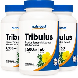 Nutricost Tribulus Terrestris Extract 750mg, 120 kapslar (3 flaskor)