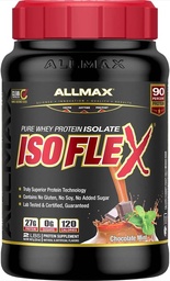 ALLMAX Nutrition - ISOFLEX Whey Protein Powder, Whey Protein Isolate, 27g Protein, Chocolate Mint, 2 pund