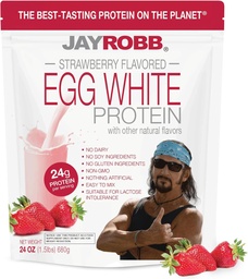 JAYROBB Strawberry Egg White Protein 24 oz, 1,5 Pound Bag