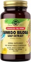 Solgar Ginkgo Biloba Leaf Extract - 180 Vegetable Capsules - Standardized Full Potency (SFP) - Non-GMO, Vegan, Gluten Free, Dairy Free, Kosher, Halal - 180 portioner