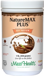 Maxi-Health NatureMAX Plus Energy Support Drink Soy Protein Powder - Sugar Free Diet Supplement - 20g Protein Per Servering - Naturlig Chokladsmak - Kosher Vitamin - 1lb