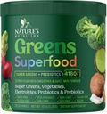 Greens Powder Superfood - Premium Organic Super Greens Juice Powder - Packed with Probiotics, Wheat Grass, Enzymes, Spirulina, Chlorella for Digestive & Gut Health, Smoothie Drink Mix - 28 Servings
