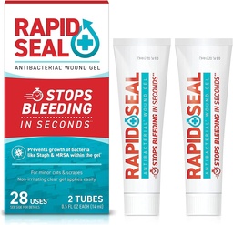 Wound Gel (2 Tubes) | Slutar blöda på sekunder | Perfekt för skär, skrapor och Razor Nicks för nödhjälpmedel