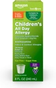 Grundläggande vård 24 timmars allergilindring för barn, Cetirizine Hydrochloride Oral Solution 1 mg / mL, Grape smak, Dye Free, 8 fl oz (Pack av 1)