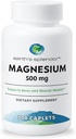 Jordens Splendor Bone & Muscle Magnesium Supplement för Män & Kvinnor, Ingen Konstgjord Konserveringsmedel eller smak, Stöder Ben & Muskelhälsa, Vete Gratis (500mg, 100 Caplets)