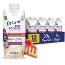 Säkerställ Max Protein Shake | Cherry Cheesecake | Redo att dricka | 30g protein för muskelhälsa | 1g socker, 4g fiber | 11 fl oz, 12 Pack