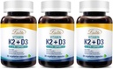 Lovita Vitamin K2 + D3, 400 IE Vegan Vitamin D3 & 120 mcg Vitamin K2 (MK-7), 2 i 1 Formel, Immune Vitamin Complex, stöder ditt hjärta, tänder och immunfunktion, 30 vegetariska kapslar (Pack of 3)