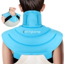 Comfytemp Ice Pack for Neck Shoulders Pain Relief with Straps, Reusable Gel Shoulder Ice Pack Wrap, Cold Compression Physical Therapy Recovery för Upper Back, Cervical Injuries (S)