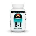 Källa Natur Vitamin B-1 Thiamin 500mg Hög Potens, 100% Rena - 100 tabletter