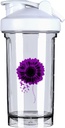 Pancreatic Cancer Awareness 18 Ounce Shaker Bottle Drink Mixer Leak-proof Pre Workout Protein Shakes Meal Replacement Shakes Bottles 500ML/18 Oz White &-1