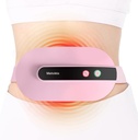 Portable Cordless Heating Pad, Heating Pad for Back Pain med 3 Heat Levels & 3 Vibration Massage Modes, Portable Electric Fast Heating Belly Wrap Belt för kvinnor och tjej (rosa)