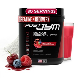 Post JYM Active Matrix - Post-Workout med BCAA, Glutamine, Kreatin HCL, Beta-Alanine och mer JYM Supplement Science Fruit Punch, 30 portioner