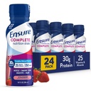 Säkerställ COMPLETE Strawberry Nutrition Shake, Complete, Balanced Meal Replacement, redo att dricka, 30g Protein, 25 Vitaminer & Minerals, 10 fl oz-24 Pack