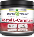 Fantastiska Formler Acetyl L-Carnitine 100 Grams (3,5 Oz) Pulver Supplement | 100 portioner | Icke-GMO | Gluten Free | Tillverkad i USA