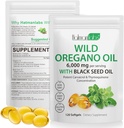 Olja av Oregano kapslar - Ingredienser Olja av Oregano Softgels - 2 i 1 6000mg Olja av Oregano med Black Seed Oil 200mg - High Carvacrol & Thymoquinone för Immune Support