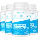 200 Billion Cfus 12 Strains Probiotic, with 3 Organic Prebiotics, Probiotics for Women Men, Daily Supplement for Immune, Gut, Digestive Health, Shelf Stable, Non GMO, 240 Caps (240-Days Supply)