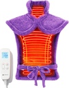 CooCoCo Back Heating Pads for Women Grandma, FSA Eligible Heat Pad for Back Pain Relief, Cute Heat Pad med 6 värmenivåer, julklappar för mamma fru hennes mormor, ETL Certified, lila