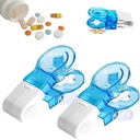 Portable Pill Taker Household Gadgets, 2024 New Portable Pill Taker, No Contact Easy to Take Out Portable Tablet Dispenser, Pill Cutter Splitter för The Elderly, Disabled, Arthritis Etc. (2)