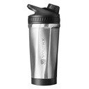 VOLTRX ChillMix Shaker Bottle Insulated Stainless Steel - USB C Rechargeable Electric Protein Shake Mixer, Shaker Cups för Protein Shakes och Meal Replacement, Chrome Steel, 16 oz