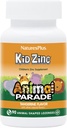NaturesPlus Animal Parade KidZinc, Tangerine Flavor - 90 Djurformade Lozenges, Pack of 3 - Organiskt chelated Zinc - Vegan, Gluten Free - 270 Total Servings