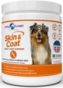 Vital Planet - Hud- och Coat Powder Supplement för hundar med kolin, Inositol, Pumpkin, Flax och Omega-3 Oljor för att stödja en mjuk Shiny Healthy Coat och för säsongsallergier - 60 skopor, 111g, 3.92oz