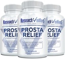 Forskning Verified Prosta Relief - Saw Palmetto och Bioperine - Prostate Health; Bladder & Urinary Health, Drive and Performance; Rena naturliga, 90 kapslar (Pack of 3)