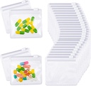Nuanchu 12 Pieces Pill Pouches Bags Set Reusable Zippered Pill Baggies Clear Plastic Self Sealing Travel Medicine Organizer Storage med Slide Lock för medicin och små objekt