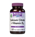 Bluebonnet Calcium Citrate med vitamin D3 - Daglig benhälsa och styrka Plus Immune Support * 1000mg Calcium Supplement för kvinnor och män - Icke-GMO, Glutenfri - 180 Caplets