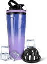 Ice Shaker 26 Oz rostfritt stål Shaker Bottle, Lilac Dreaming - isolerad gym vattenflaska med patenterad agitator, återanvändbar för träning, smoothies, sport