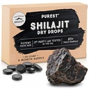 Rena Himalayan Shilajit Dry Drops, 100% ren naturlig Shilajit, Grade A, Max Potency 85 + Clean Trace Minerals & Fulvic Acid för energi, Metabolism & Immune Support Supplement för Män & Kvinnor (120 flikar)