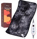 Bearhug XXL Electric Heated Pad 17''x33'' Double-Sided Faux Fur Heating Pad, 6 Heat Levels, 2-timmars Auto-Off, Moist & Dry Heat Therapy för Back Pain Relief, Machine Washable, ETL Certified - Gift Box