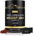 Himalaya Shilajit Gummies: Gold Grade Shilajit Riched med Ashwagandha Fulvic Acid & 85+ Trace Minerals - No Added Sugar - Individually Wrapped - för Män & Kvinnor - 60 Gummy